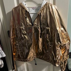 metallic windbreaker